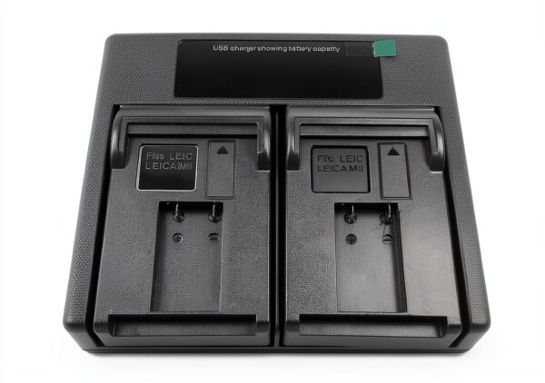 USB Dual Battery Charger EMOVERY for Leica BM8 M8 M9 14464 BLI-312-1