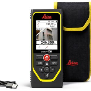Leica DISTO X6 Laser Distance Meter 2nd Gen Black Aluminum Handheld-0