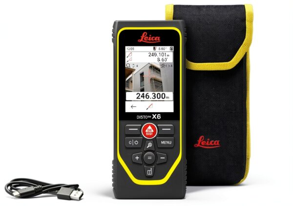 Leica DISTO X6 Laser Distance Meter 2nd Gen Black Aluminum Handheld-0